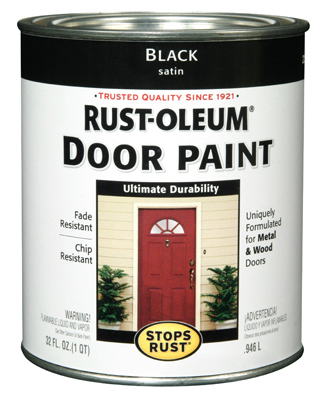 QT Black Satin Ext Door Paint