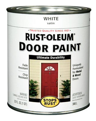 QT White Satin Ext Door Paint