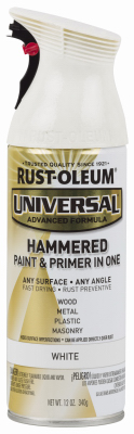 Rust-O 12OZ White Hammered Paint