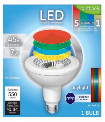 GE7W WHT Par38 LED Bulb