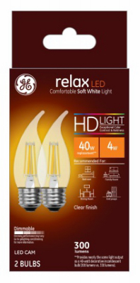 GE 2PK 4W LED CAM Bulb