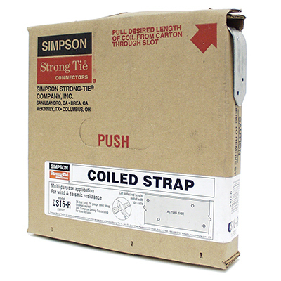 CS16-R 25' 16GA Coiled Strap