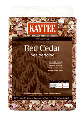 Kaytee 100522901 Small Pet Bedding, 3200 cu-in Coverage Area, Cedar, Red,
