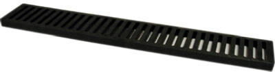 4"X2' CHANNEL DRAIN GRATE BLACK