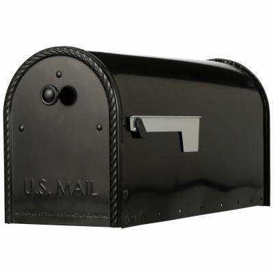 LG Black Post Mount Mailbox