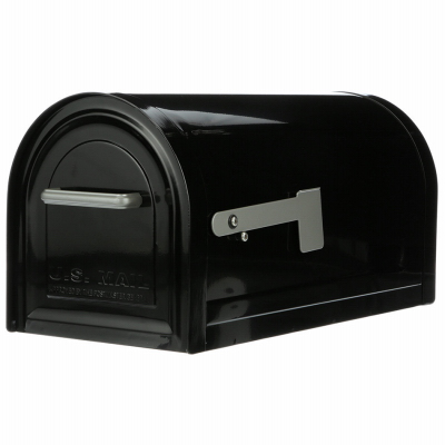 Black Locking Mailbox