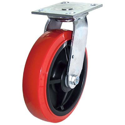 8" Poly Mold-on Swivel Caster