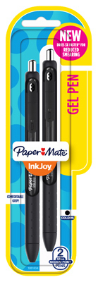 Inkjoy 2PK Black .7mm Gel Pen