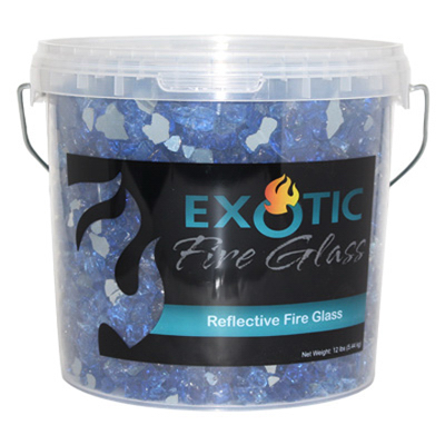 12LB Cob BLU Fire Glass