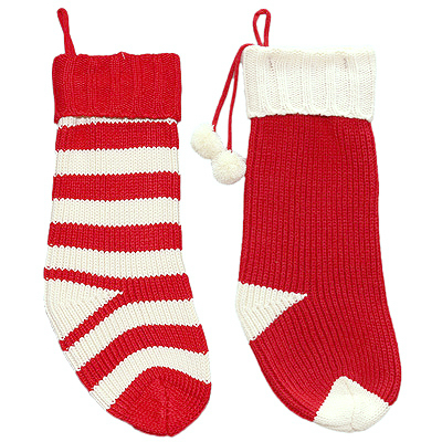 20" Knit Stocking ASSTD