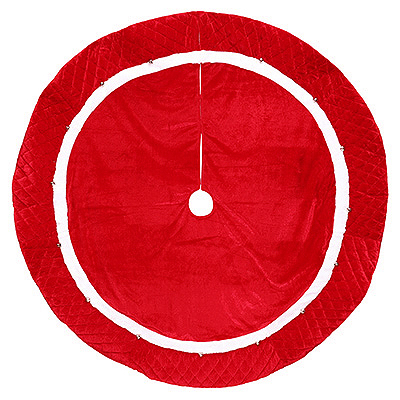 56" RED Bell Tree Skirt