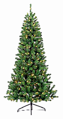 7' Artificial Christmas Tree with Color-Changing Lights