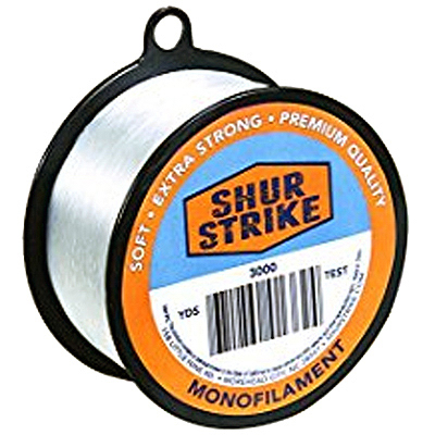 Shur Strike 3000-12 Monofilament Fishing Line, 500 yd L, Clear
