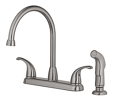 HP Nickel 2 Lever Kitchen Faucet