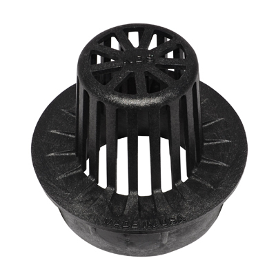 Black Flat Top Atrium Grate, 4"