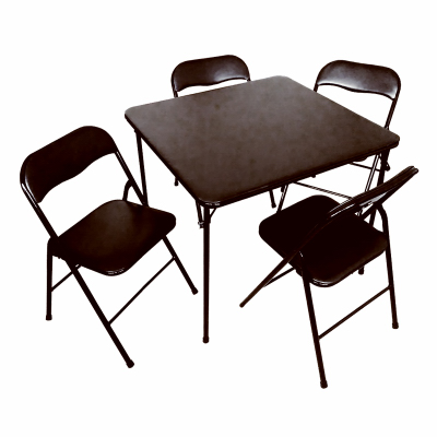 5PC Black Table & Chair Set