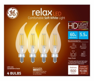 GE 4PK 5.5W SW Rel Bulb