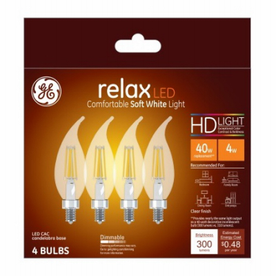 GE 4PK 4W SW Rel Bulb