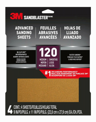 4PK 9x11 120G Sandpaper