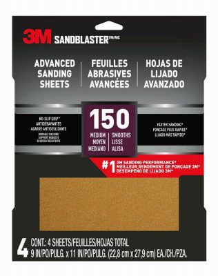 4PK 9x11 150G Sandpaper