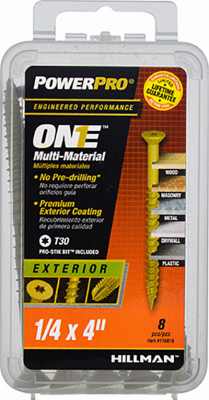 8PK 1/4x4 FH EXT Screw