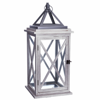 24" X MTL/WD Lantern