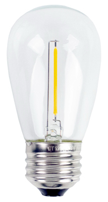 2PK 1W S14 Amber LED Bulbs