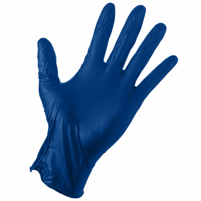 50CT LG Mens Blue Latex Gloves