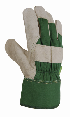 BTP 30021-26 Gloves, Women's, M, Safety Cuff, Canvas/Suede Cowhide Leather,