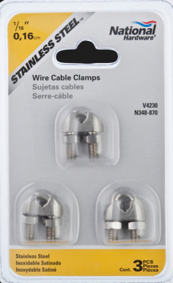 3PK 1/16" Cable Clamp