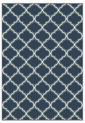 5x7 BLU Trellis Rug