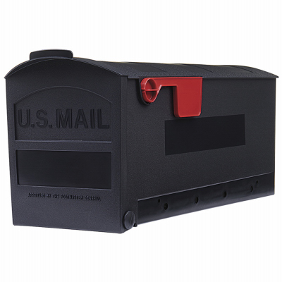 SM BLK Rural Mailbox-POLY P