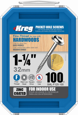Kreg 100PK 7x1-1/4 Pocket Screw