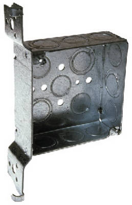 4x1-1/2" Steel Square Box /Brkt