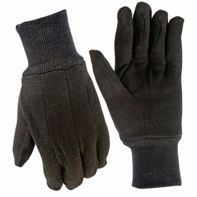 LG Mens Brown Jersey Gloves