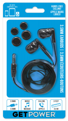 DC BLK Music/Call Earbuds