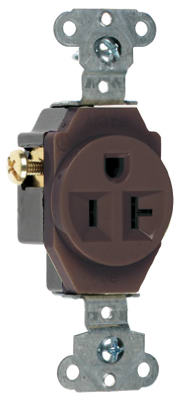 20A  Brown Single Outlet