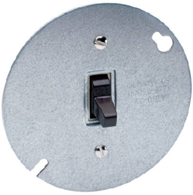 15A SP Switch Round Metal Cover