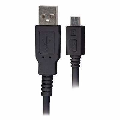 AUDIOVOX AH733BZ Micro USB Charging and Sync Cable, Black Sheath, 10 ft L