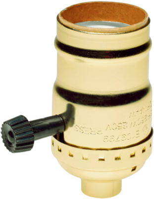 3-Screw Brass Lamp Shell Socket