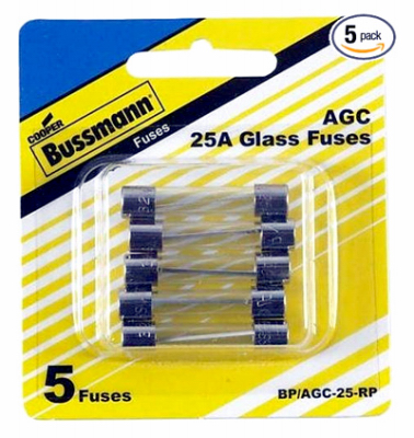 5PK 25A Ferrule Fuse