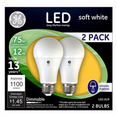 GE2PK 12W SW A21 Bulb