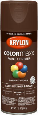 12OZ Leather Brown Satin Paint