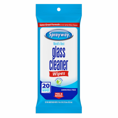 20pk Glass Clean Wipes Sprayway