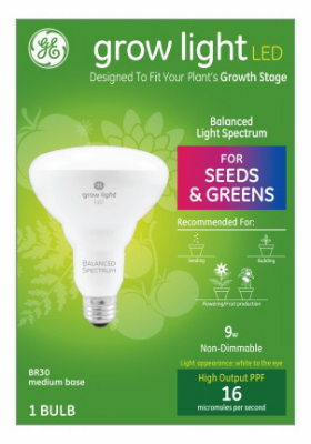 Grow Lamp, BR30, 9W, Seeds