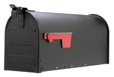 BLK ALU Rural Mailbox