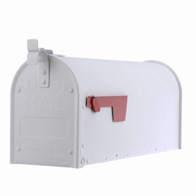 WHT ALU Rural Mailbox