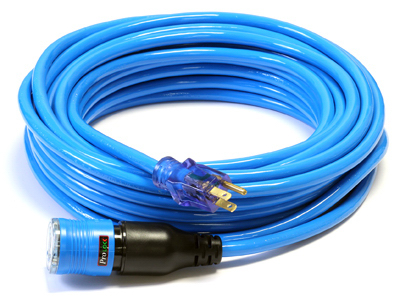 50' 12/3 Blue Extension Cord