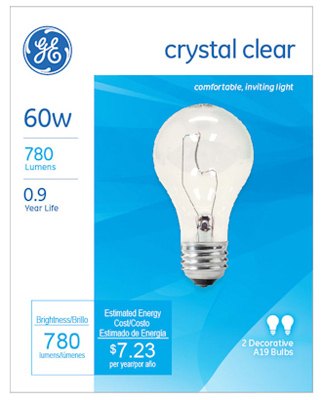 GE2PK 60W CLR STD Bulb