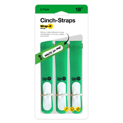 5PK 18" GRN Stor Straps